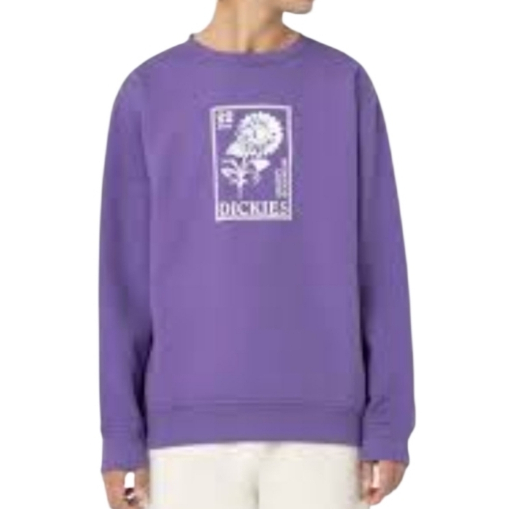 Dickies Lavender Crew Neck Sweatshirt Large garden plain shirt nwt athleisure